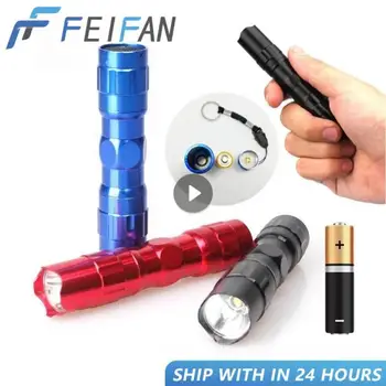 Mini LED фенерче водоустойчив ултра ярък фенер LED факел AA батерия мощен led за лов къмпинг риболов на открито инструменти