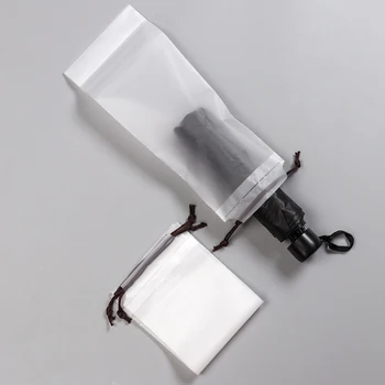 1/2/5Pcs чадър шнур за съхранение капак полупрозрачна пластмасова торбичка чадър чанта за съхранение Организатор за домашна употреба 33X13cm