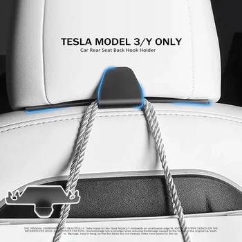 2023 Модел Y Ново столче за кола Подглавници Куки Пластмасов държач за съхранение за Tesla Модел 3 Модел Y 2022 2021 Интериорни аксесоари за автомобили