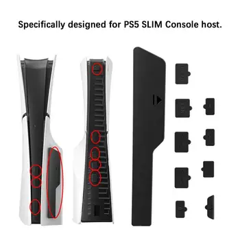 For Ps5 Slim Dust Plug Console Силиконов прахопротектор Antidust Cover Прахоустойчив щепсел за PS5 Slim аксесоари за игрови конзоли