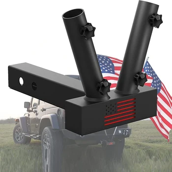 Hitch Mount Flag Pole Holder Flagpole Universal For Standard Receiver Fit For Truck SUV RV Pickup Towing Hitch Mounts