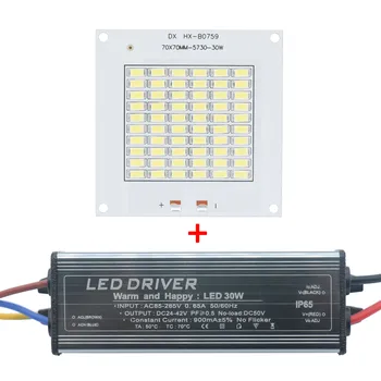 LED COB матричен чип SMD5730 Висок лумен 10W 20W 30W 50W 100W 150W 200W с LED драйвер DC32-36V за осветление на прожектори