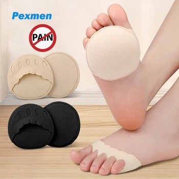 Pexmen 2Pcs топка от възглавници за крака Метатарзални подложки Невидими чорапи Меки подложки за крака Противоплъзгаща се възглавница за болка
