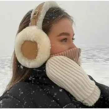 Плюшени маншети за уши По-топло сгъваемо покритие за уши за жени Мъже Зимни топли наушници Външна студена защита Антифони за уши Мода