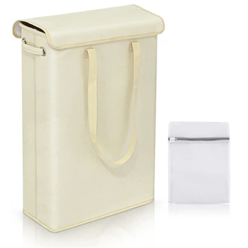 Сгъваема мръсна кошница за пране Сгъваема кошница Затрудняване на чантата за кошче с капак Кошове за съхранение на пране Затрудняване на прането